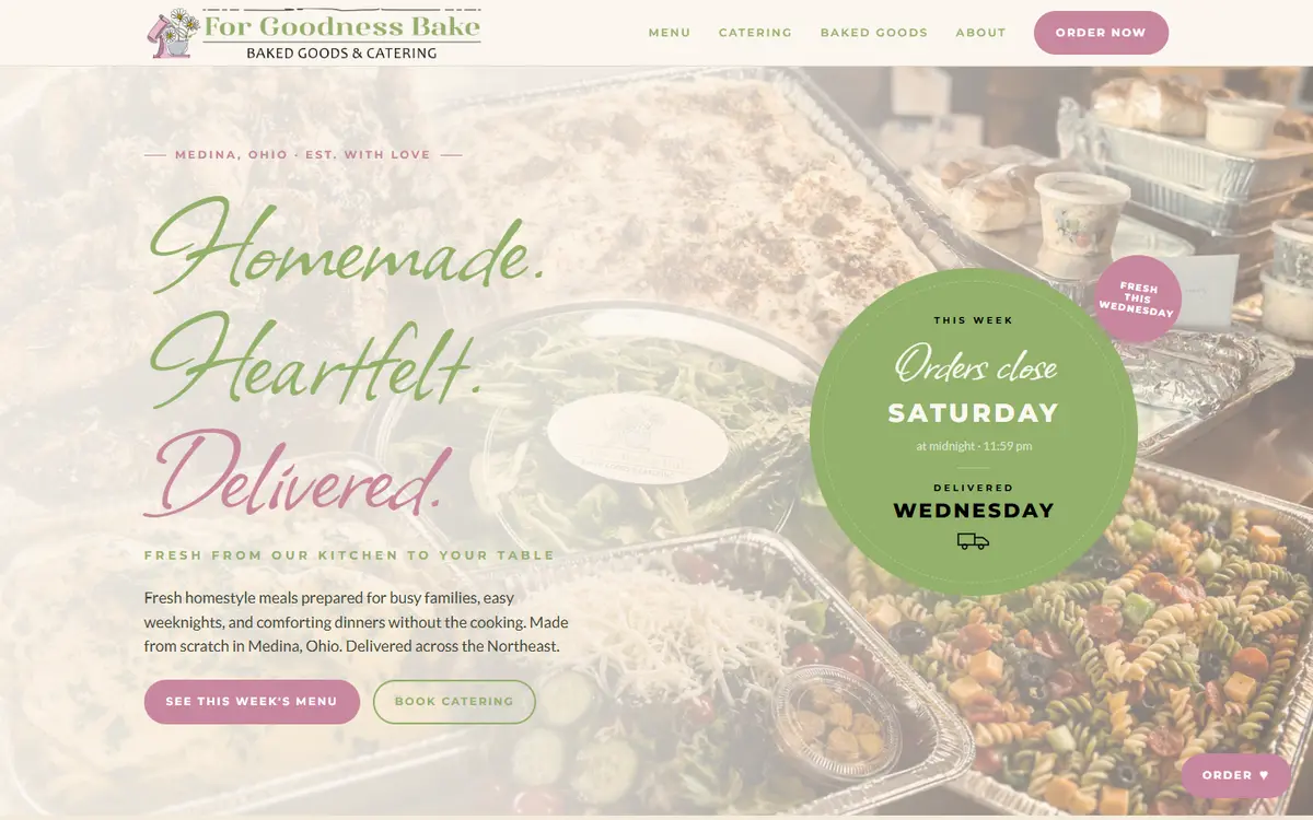 For Goodness Bake website